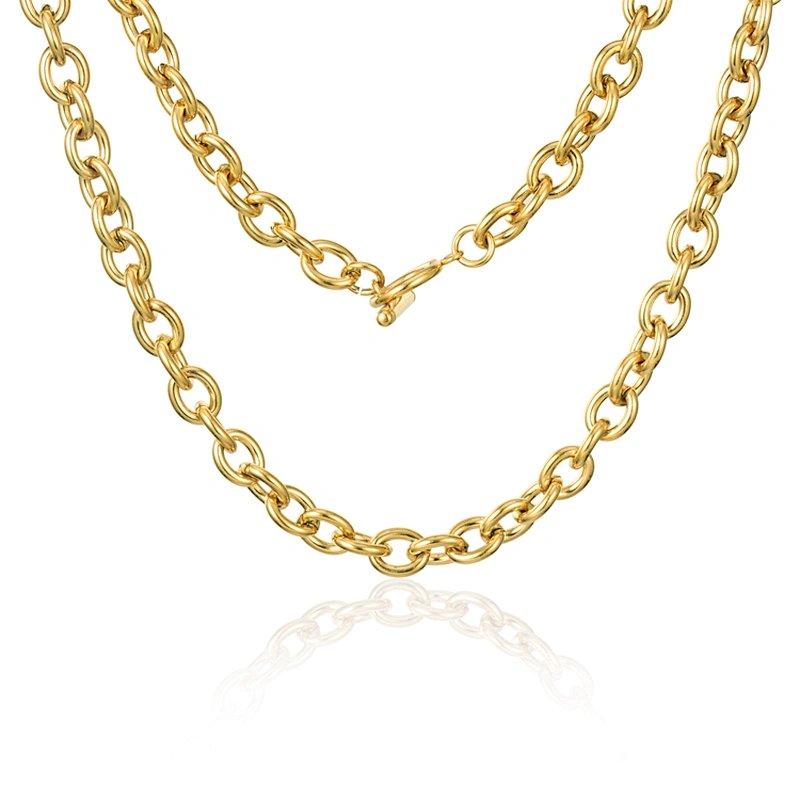 High Quality Men 18k Gold Plated Chain Stainless Steel Jewelry