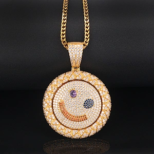 Missjewelry Hip Hip Jewelry New Design 18k Gold Plated Emoji Pendant