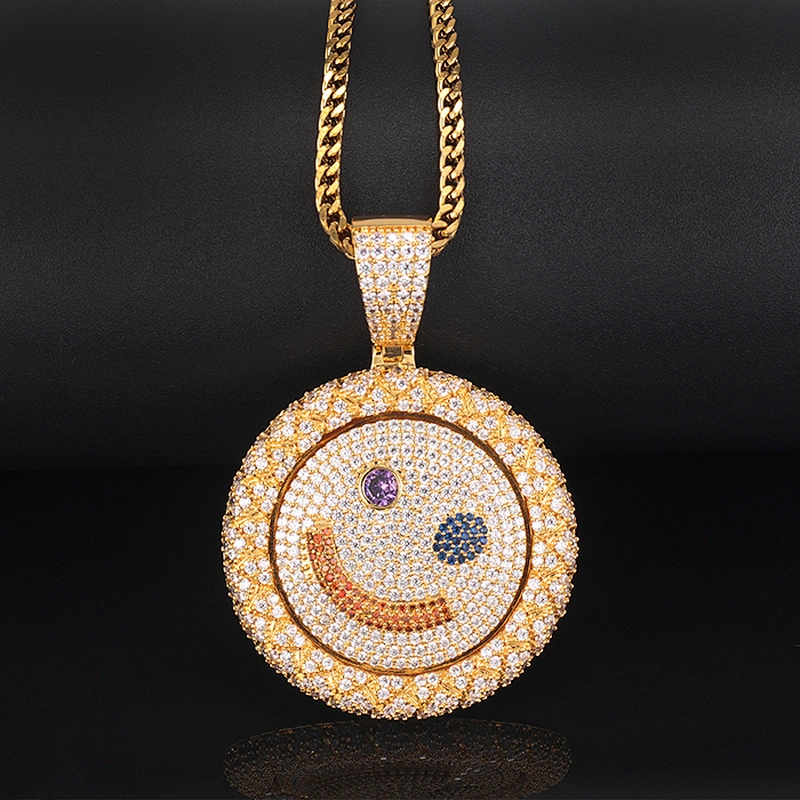 Missjewelry Hip Hip Jewelry New Design 18k Gold Plated Emoji Pendant