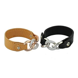 18k Gold Stingray Bracelet Leather
