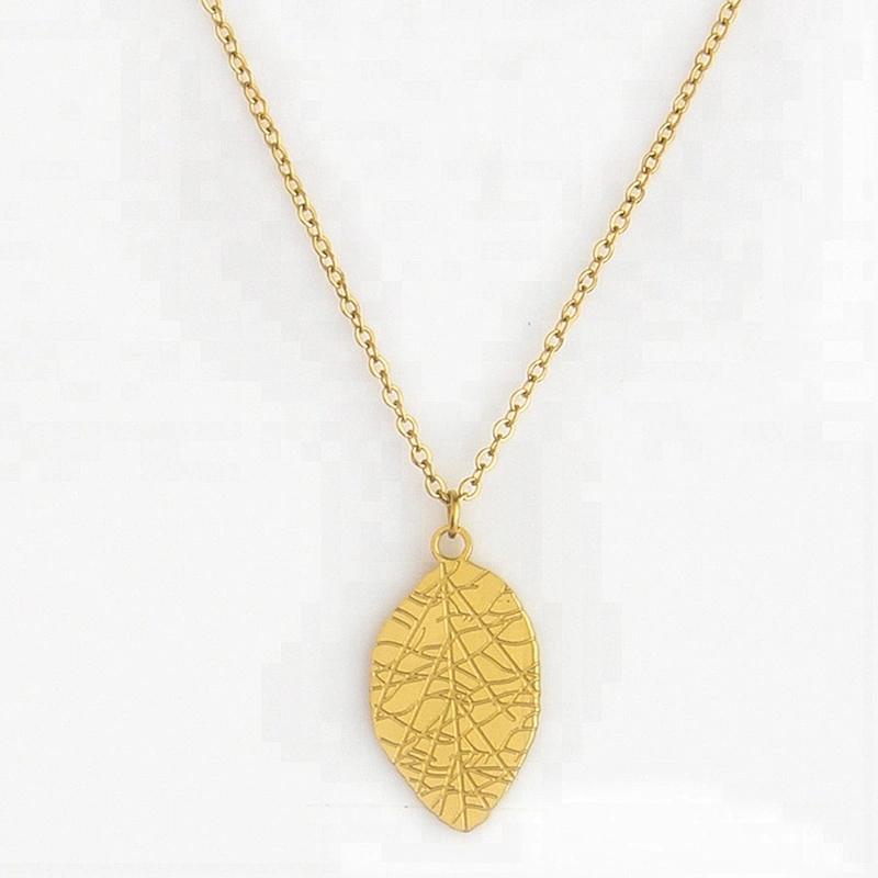 Miss Jewelry Cheap Luxury Jewelry Gold Leaf Pendant Necklace for Girls