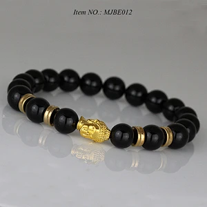 Missjewelry black agate buddha bracelet thread bead bracelet natural stone wholesale
