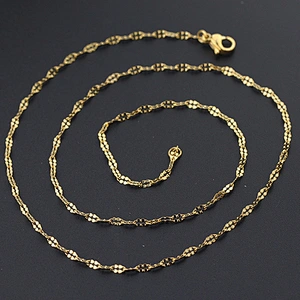Simple Custom Men's Saudi Gold Gold Necklace 925 Silver MSC026