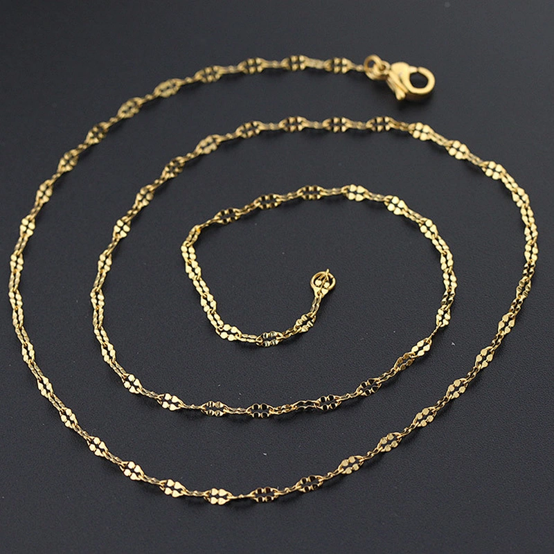 Simple Custom Men's Saudi Gold Gold Necklace 925 Silver MSC026