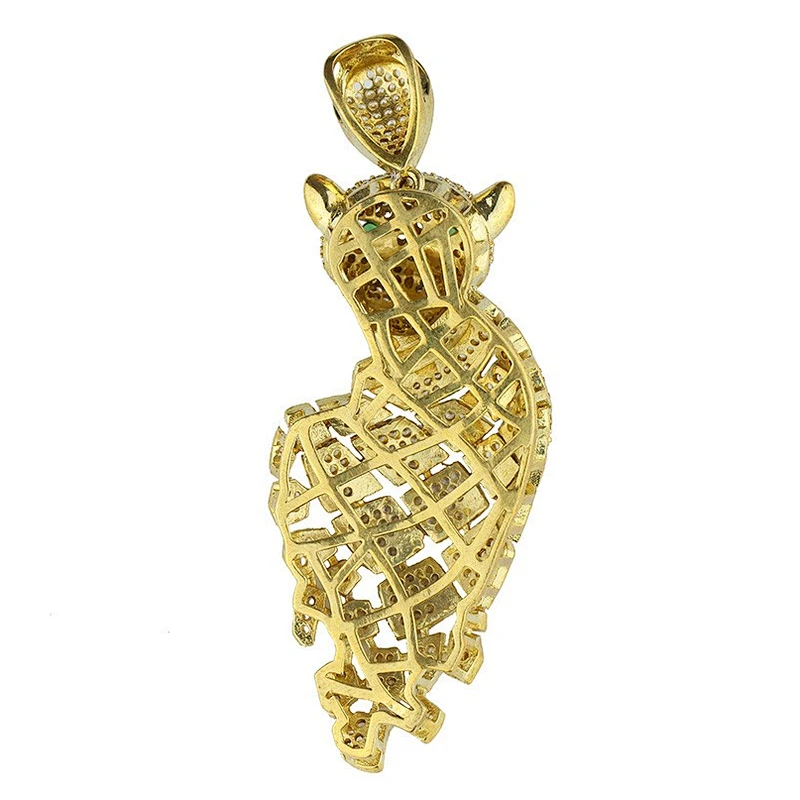 Mens Diamond Hip Hop Jewelry Pendants Tiger
