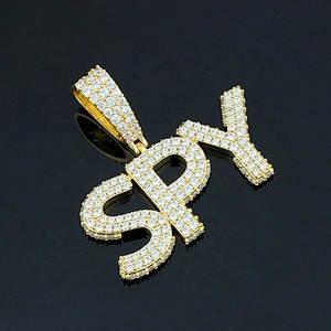Missjewelry High Quality Cheap New Design Custom Name Pendant Hip Hop Diamond Clasp Gold Jewelry
