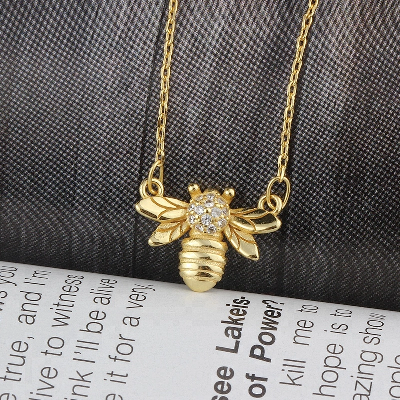 Miss Jewelry Cheap Women Charm 14k 18k Gold Plated Bee Necklace Jewelry