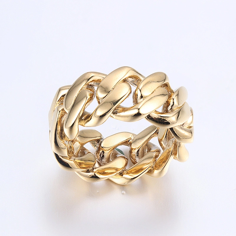 Missjewelry Hip Hop Urban Jewelry Gold Boys Fashion Cuban Link Ring