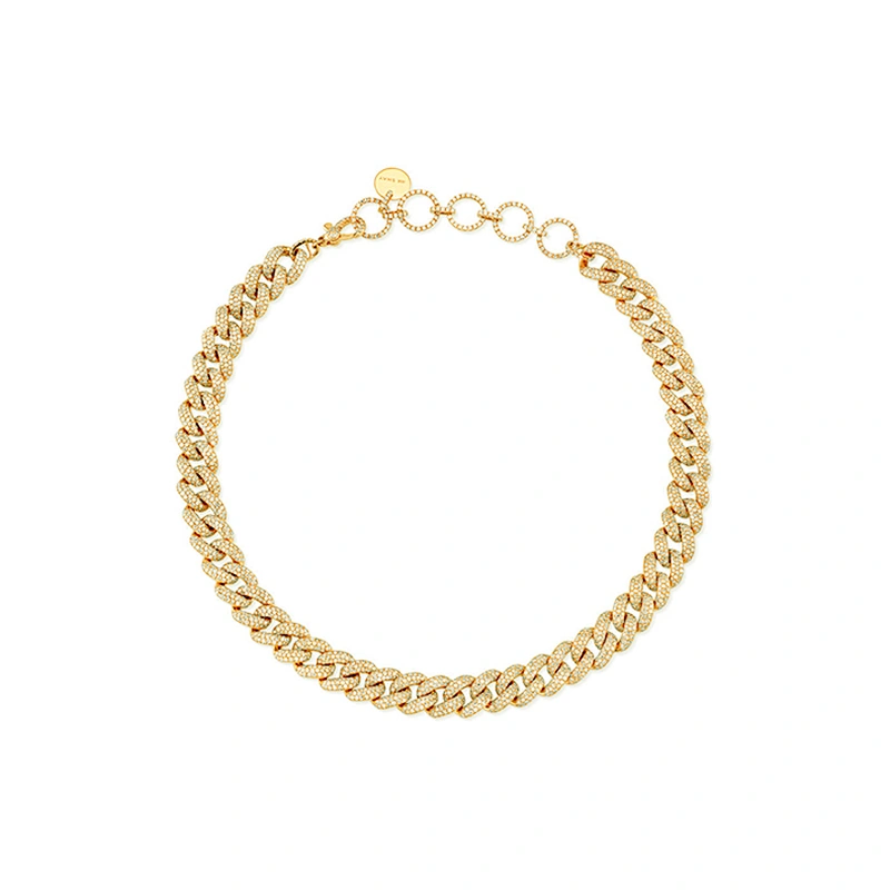 Miss Jewelry Custom Cuban Link Choker Necklace Women