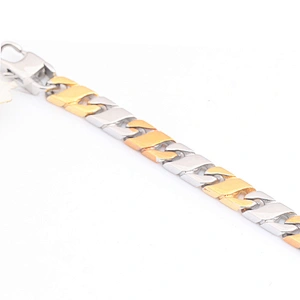 Stainless Steel 18K Gold Plated Bracelet Men