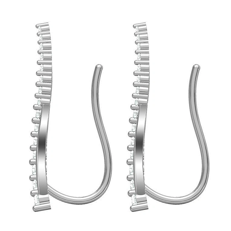 2018 Fashion 925 Sterling Silver CZ Micro Paved Earrings