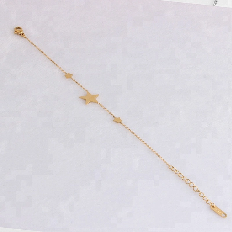 New Micro Jewellery Drop Star Bracelet Steel Diamond Models in Gold