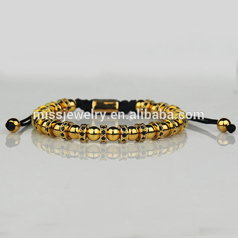 Wholesale latest new men's silver spacer models bracelets designs