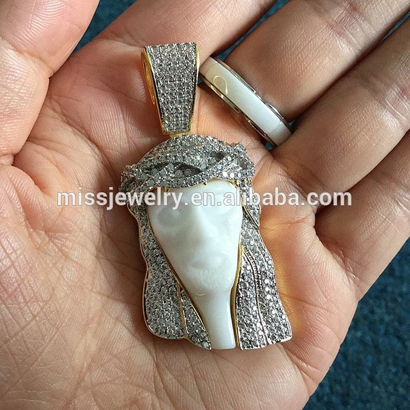 Hip Hop Bling Jesus Gold Pendant Jewelry