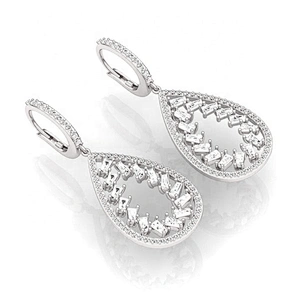 Miss Jewelry High Quality Cheap New designs Ladies Fashion Silver CZ Stud Earring Jewelry for Women