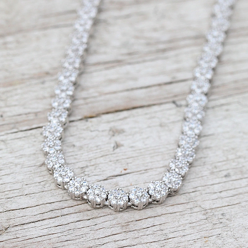 8mm Jewelry Diamond Tennis Chains With White Gold