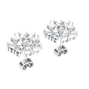 Miss Jewelry High Quality Cheap 925 Sterling Silver Cubic Zirconia Stud Earrings for Women Jewelry