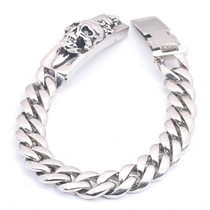 Missjewelry Luxury Bracelets Stainless Steel Skull Bracelet for Men