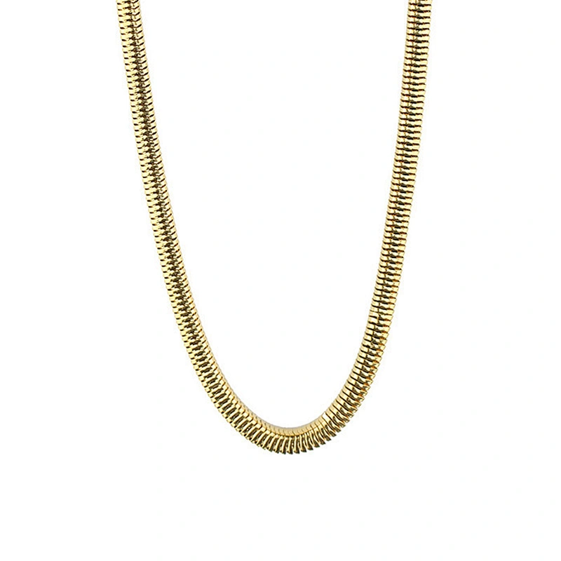 Miss Jewelry 925 Silver Snake Chain, Gold Neck Chain Designs 18k Gold Plated Jewelry