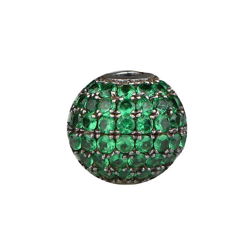 Miss Jewelry Wholesale 925 Sterling Silver Metal Beads for Jewelry Making Cz Micro Pave Beads