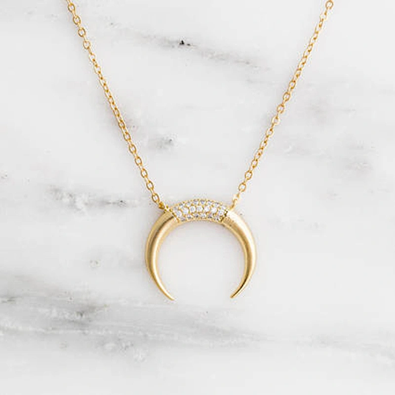 Miss Jewelry Wholesale 925 Sterling Silver Jewelry Moon Charm Necklace China