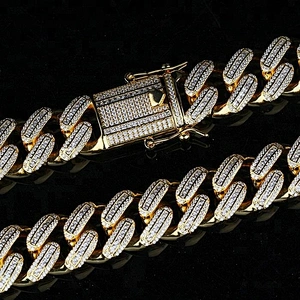 Missjewelry 18mm Hip Hop Jewelry Iced Out iced out Cuban Diamond Cuban Link Chain