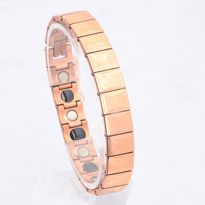 Rose Gold Mineral Stone Tourmaline Magnetic Bracelet