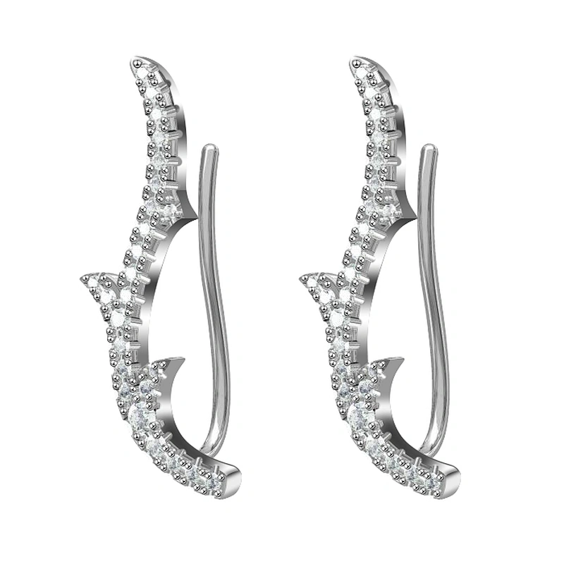 Miss Jewelry 2018 Fashion Jewelry CZ Micro Paved Screw Back Earrings