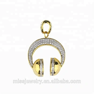 Miss Jewelry Hip Hop Jewelry Men Microphone Iced Out Custom Pendant