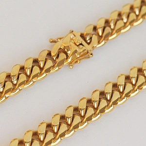 Wholesale Hip Hop stainless steel pvd cuban link gold chain