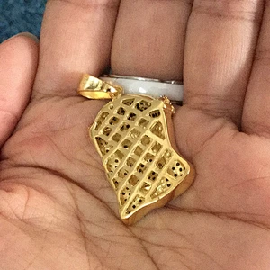 Missjewelry  large jesus dubai 18k gold cz jewelry, micro pave jewelry wholesale