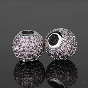 Micro paved cz beads, high quality beads for handmade bracelet, bracelet beads