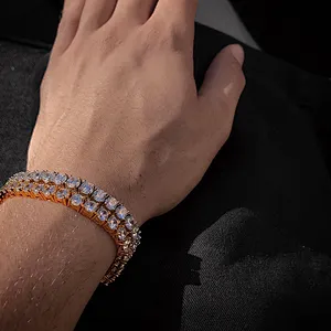 Missjewelry New 925 Sterling Silver Diamond Gold Cubic Zirconia CZ Tennis Bracelet Designs