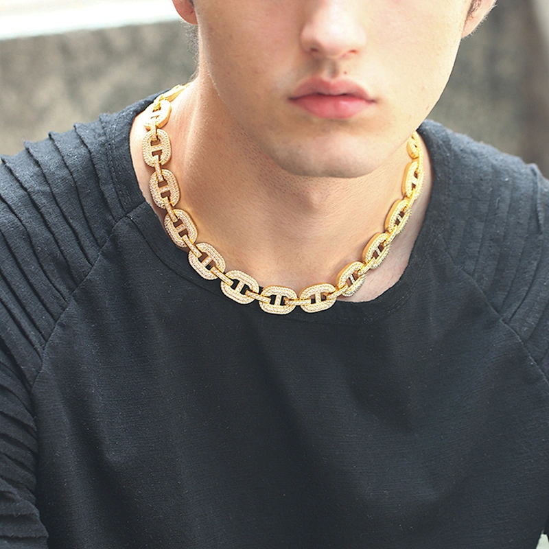 Missjewelry Hip Hop Jewelry Gold Link Choker Supplies Chains