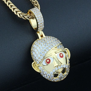 Missjewelry Factory Director Supplier High Quality Fashion Mens Silver CZ Gold Necklace Pendant Hip Hop Jewelry
