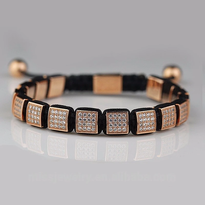 New arrival luxury trendy stretch gold bracelets for men designs
