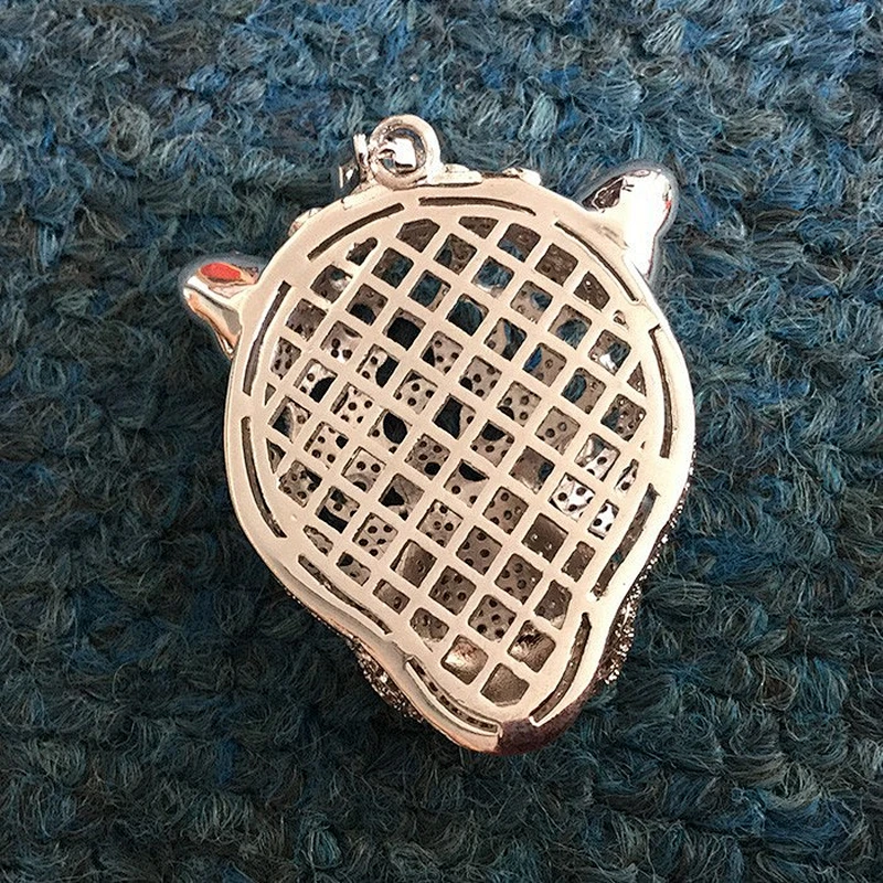 Newest Hip Hop Leopard Head silver gold plated simple pendant design