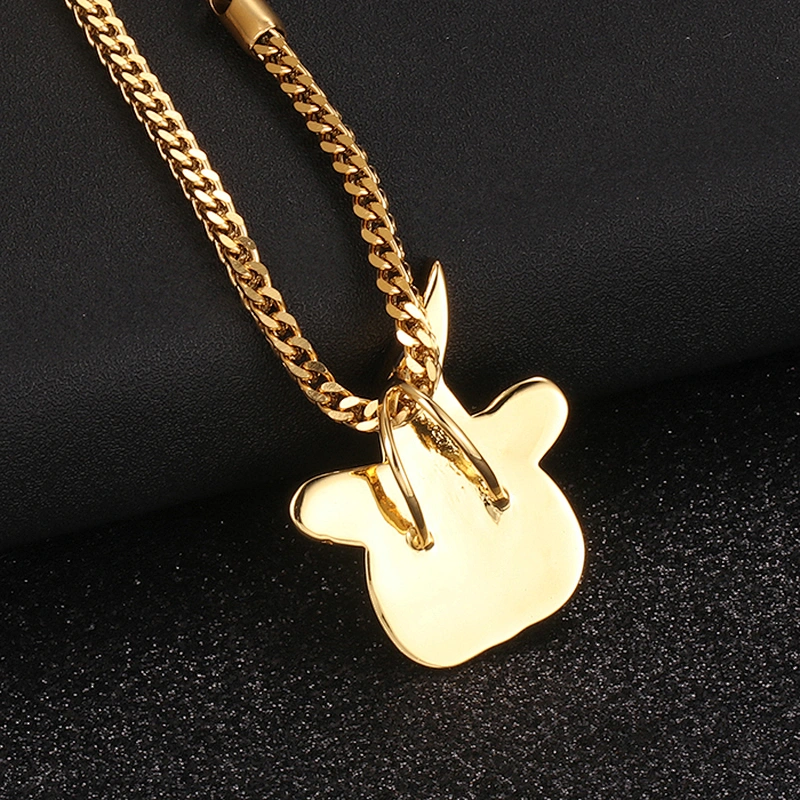 Fashion hip hop gold necklace pendant men, 14k gold necklace wholesale