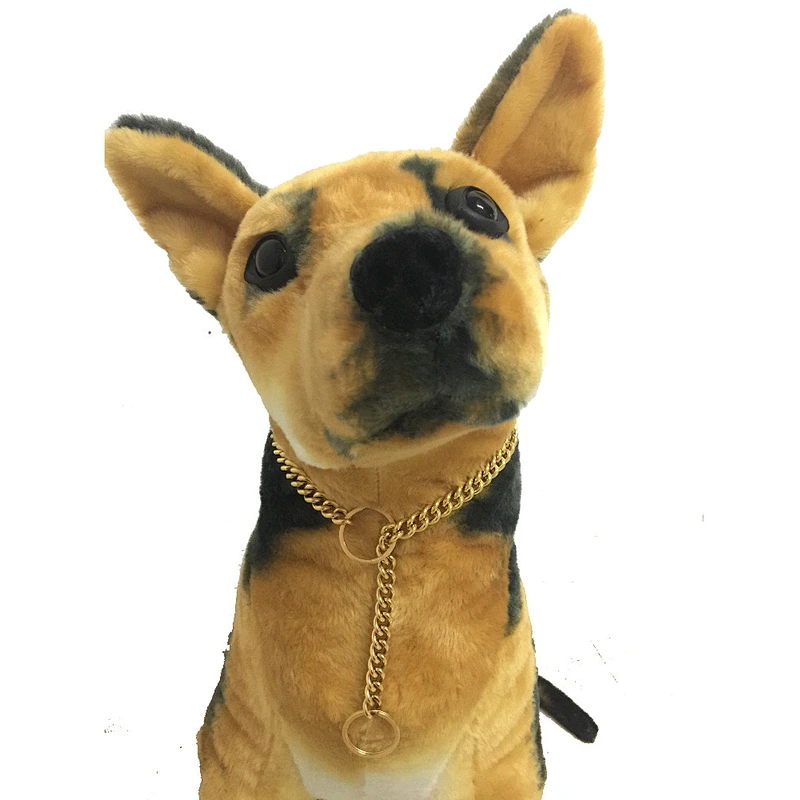 Wholesale Custom Private Label Stainless Steel Gold Chain Link Dog Collars
