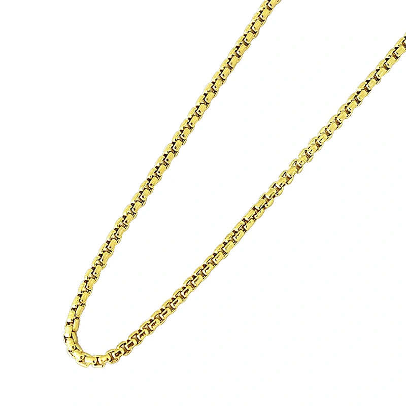 Fashion hiphop 18k gold plated box chain necklace for men