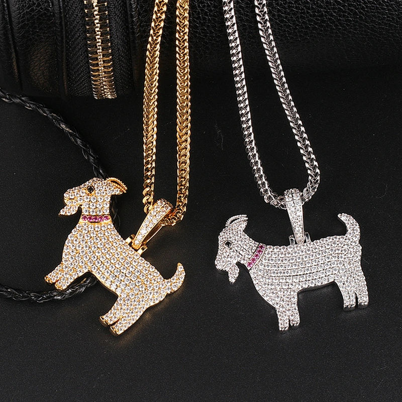 Wholesale Suppliers Pave Diamond Pendant Jewelry Plated Gold Men
