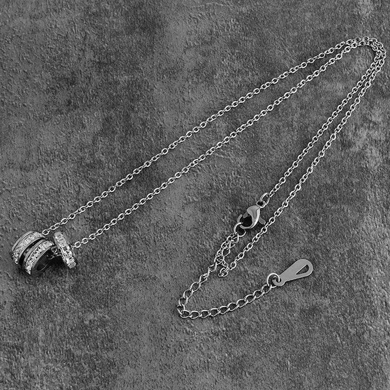 Miss Jewelry Cheap 10mm 316l Stainless Steel 10 Gram Gold CZ Necklace Designs for Women And Girls