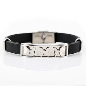 Fashion jewelry charm butterfly slave bracelet, Custom genuine leather bracelet