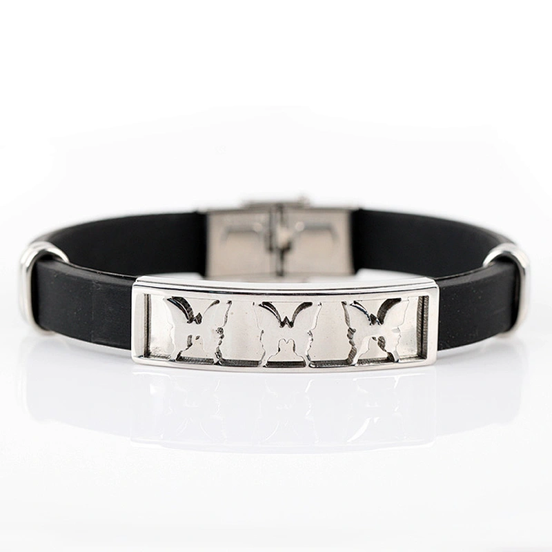 Fashion jewelry charm butterfly slave bracelet, Custom genuine leather bracelet