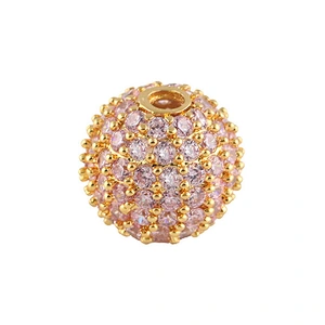 Missjewelry ball bead CZ micro pave beads designs