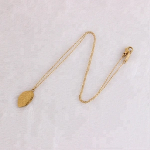 Miss Jewelry Cheap Luxury Jewelry Gold Leaf Pendant Necklace for Girls