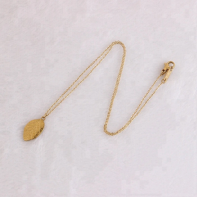 Miss Jewelry Cheap Luxury Jewelry Gold Leaf Pendant Necklace for Girls