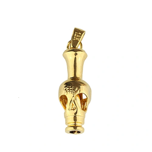 Custom Jewellery 18k Gold Plated Skull Pendant