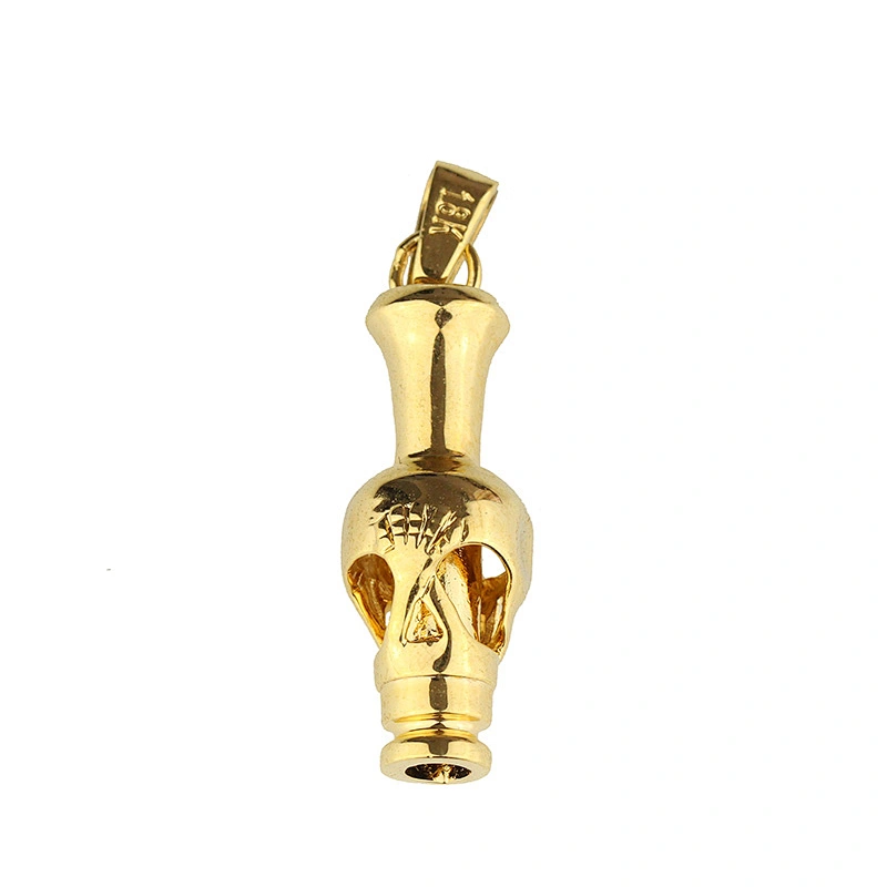 Custom Jewellery 18k Gold Plated Skull Pendant