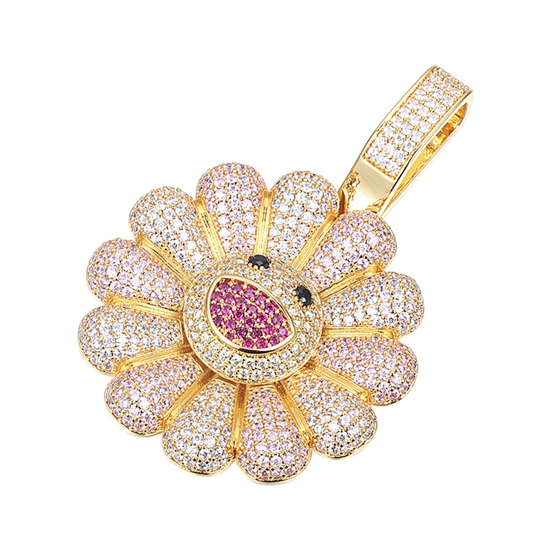 Missjewelry Hip Hop Jewelry Color New Year Sunflower Pendant